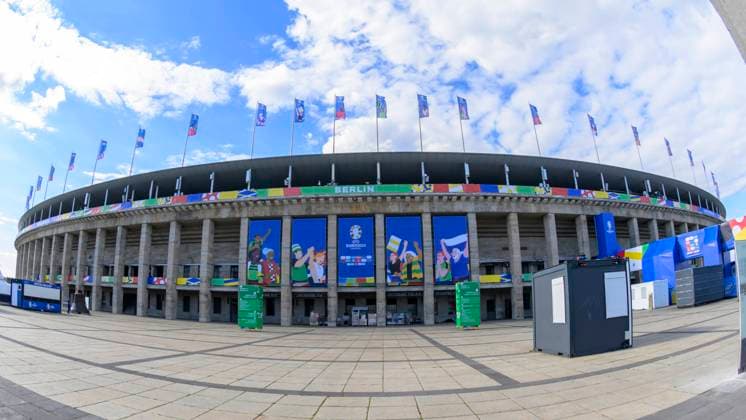 View of the stadium before UEFA Euro 2024, The Olympia Stadion Berlin, before the start of the UEFA European Football Championship 2024 UEFA, 13 06 2024, Copyright: HMBxMedia UwexKoch
