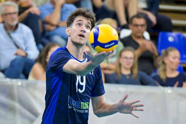 VOLLEYBALL - CEV Silver League RIED,AUSTRIA,13.JUN.24 - VOLLEYBALL - CEV European Silver League, men, OEVV international match, Länderspiel, Nationalmannschaft Austria vs Israel. Image shows Mark Rura (ISR).  GEPAxpictures xChristianxMoser