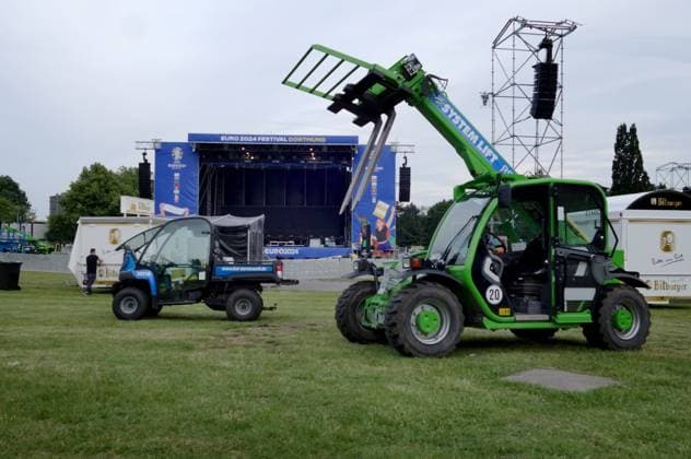 EURO 2024, fan zone set up on the festival meadow in Westfalenpark in Dortmund