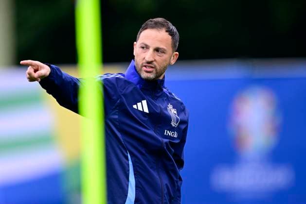 Belgium Media Activities UEFA EURO, EM, Europameisterschaft,Fussball 2024 14 06 2024 FREIBERG AM NECKA, GERMANY - JUNE 14 : Tedesco Domenico head coach of Belgium during a training session of the Belgian Red Devils at the UEFA Euro 2024 European Football Championship tournament on June 14, 2024 in Freiberg am Necka, Germany, 14 06 2024 Freiberg am Necka Germany  Copyright: xPeterxDexVoechtx