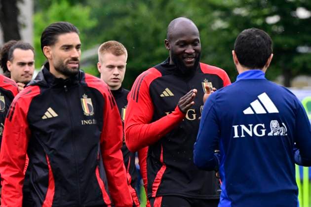 Belgium Media Activities UEFA EURO, EM, Europameisterschaft,Fussball 2024 14 06 2024 FREIBERG AM NECKA, GERMANY - JUNE 14 : Lukaku Romelu forward of Belgium during a training session of the Belgian Red Devils at the UEFA Euro 2024 European Football Championship tournament on June 14, 2024 in Freiberg am Necka, Germany, 14 06 2024 Freiberg am Necka Germany  Copyright: xPeterxDexVoechtx