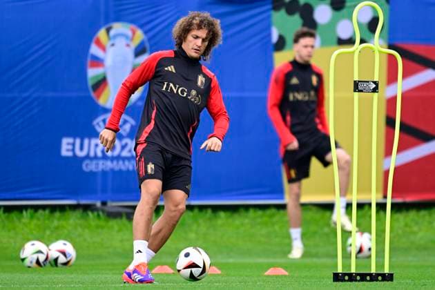 Belgium Media Activities UEFA EURO, EM, Europameisterschaft,Fussball 2024 14 06 2024 FREIBERG AM NECKA, GERMANY - JUNE 14 : Faes Wout defender of Belgium during a training session of the Belgian Red Devils at the UEFA Euro 2024 European Football Championship tournament on June 14, 2024 in Freiberg am Necka, Germany, 14 06 2024 Freiberg am Necka Germany  Copyright: xPeterxDexVoechtx