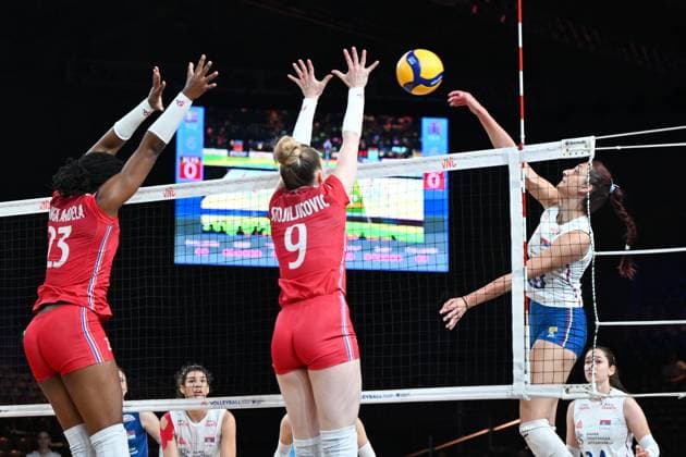 Vanja Ivanovic (SRB), JUNE 14, 2024 - Volleyball : FIVB Volleyball Nations League 2024 Women s Preliminary Round between Serbia 1-3 France at West Japan General Exhibition Center, Fukuoka, Japan. Noxthirdxpartyxsales  (256349910)