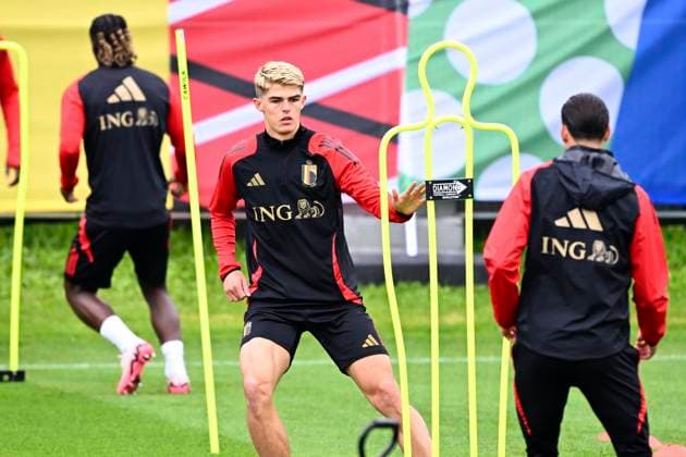 Belgium Media Activities UEFA EURO, EM, Europameisterschaft,Fussball 2024 14 06 2024 FREIBERG AM NECKA, GERMANY - JUNE 14 : De Ketelaere Charles midfielder of Belgium during a training session of the Belgian Red Devils at the UEFA Euro 2024 European Football Championship tournament on June 14, 2024 in Freiberg am Necka, Germany, 14 06 2024 Freiberg am Necka Germany  Copyright: xVincentxKalutx