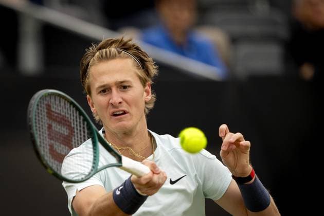 ROSMALEN - Sebastian Korda (USA) in action against Tommy Paul (USA) on the seventh day of the Libema Open tennis tournament in Rosmalen. ANP SANDER KONING xVIxANPxSportx xxANPxIVx 501052869 originalFilename: 501052869.jpg