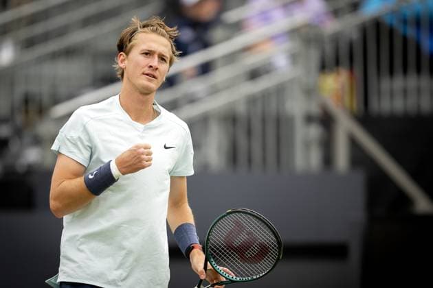 ROSMALEN - Sebastian Korda (USA) in action against Tommy Paul (USA) on the seventh day of the Libema Open tennis tournament in Rosmalen. ANP SANDER KONING xVIxANPxSportx xxANPxIVx 501052872 originalFilename: 501052872.jpg