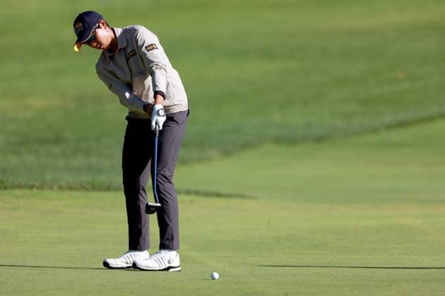 Meijer LPGA, Golf Damen Classic Natthakritta Vongtaveelap putts on the 3rd green during the first round of the Meijer LPGA Classic for Simply Give golf tournament at Blythefield Country Club in Belmont, MI, USA Thursday, June 13, 2024. Belmont Michigan United States  Copyright: xAmyxLemusx originalFilename:lemus-meijerlp240613_npPNW.jpg