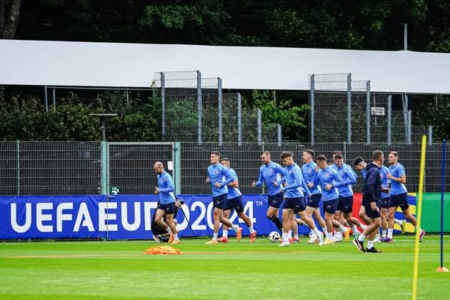 Players warming up GER, Training Czech Republic, European Football Championship, UEFA Euro 2024, 14 06 2024 GER, Training Czech Republic, European Football Championship, UEFA Euro 2024, 14 06 2024 Norderstedt Copyright: xEibner-Pressefoto MarcelxvonxFehrnx EP_MFN