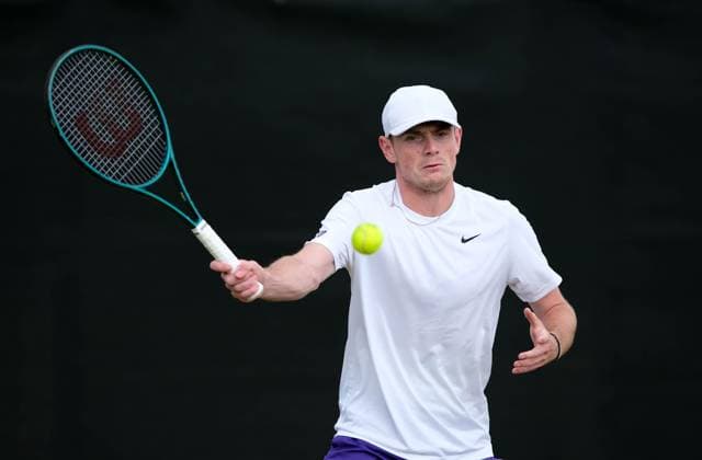 14th June 2024; Lexus Nottingham Tennis Centre, Nottingham, England; Rothesay Nottingham Open, Day 5; Jack Pinnington Jones returns to Mattia Bellucci, mens singles  ActionPlus12654112 PaulxBonser