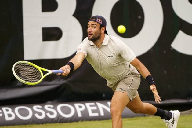 BOSS Open ATP 250 2024 Stuttgart, 14 06 2024 Matteo Berrettini ITA, Italy BOSS Open 2024, ATP 250, TC Weissenhof grounds on 14 06 2024, Stuttgart Copyright: xBEAUTIFULxSPORTSx Pajonkx