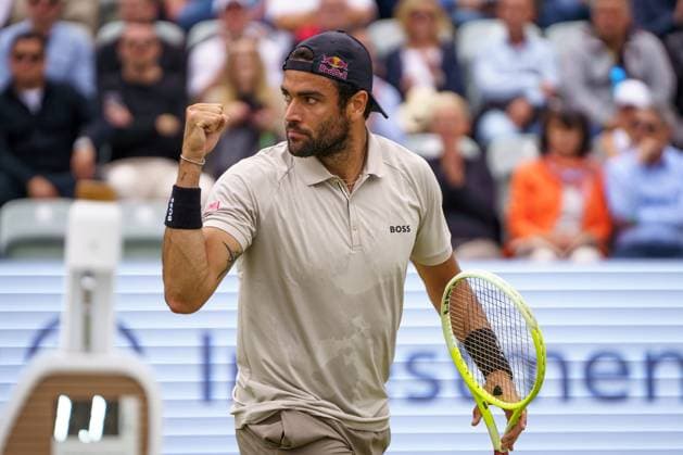 BOSS Open ATP 250 2024 Stuttgart, 14 06 2024 Matteo Berrettini ITA, Italy BOSS Open 2024, ATP 250, TC Weissenhof grounds on 14 06 2024, Stuttgart Copyright: xBEAUTIFULxSPORTSx Pajonkx
