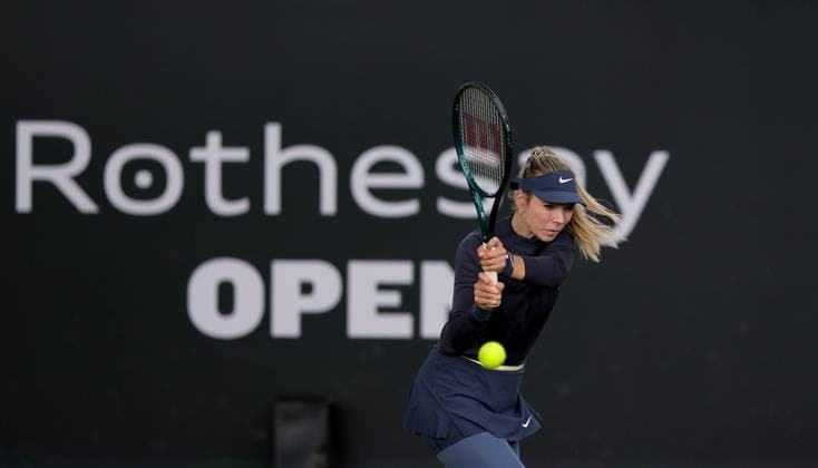 14th June 2024; Lexus Nottingham Tennis Centre, Nottingham, England; Rothesay Nottingham Open, Day 5; Katie Boulter returns to Magdalena Frech, womens singles  ActionPlus12654169 PaulxBonser