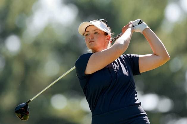 Meijer LPGA, Golf Damen Classic Caroline Inglis of Eugene, Oregon hits from the 6th tee during the second round of the Meijer LPGA Classic for Simply Give golf tournament at Blythefield Country Club in Belmont, MI, USA Friday, June 14, 2024. Belmont Michigan United States  Copyright: xAmyxLemusx originalFilename:lemus-meijerlp240614_npmGq.jpg