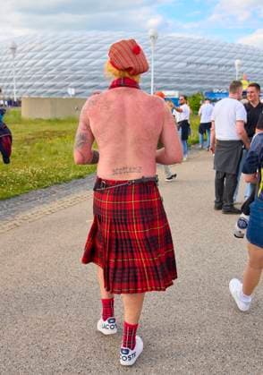 DFB and scotish fans in the group stage match GERMANY - SCOTLAND of the UEFA European Championships 2024 on Jun 14, 2024 in Munich, Germany.