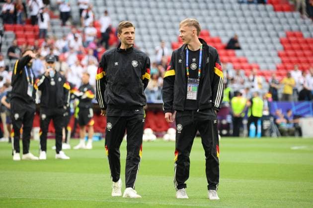 14 06 2024, Football, Men, UEFA European Championship 2024, Opening match, Group A, Germany Scotland, Maximilan Beier Germany , Thomas Mueller Germany Munich Allianz Arena Bayern Germany EN Copyright: xSebastianxBachx