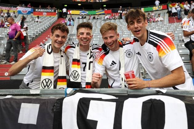 Soccer UEFA EURO 2024 group stage 1 match day opening match Germany Scotland on 14 06 2024 at the Munich Football Arena in Munich made up fan fans Germany xMSx