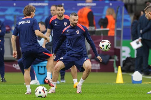 Croatia Training Session And press conference, PK, Pressekonferenz Group B - UEFA EURO, EM, Europameisterschaft,Fussball 2024 BERLIN, GERMANY - JUNE 14: Marcelo Brozovic of Croatia during Croatia training session on Olympic Stadium on June 14, 2024 in Berlin, Germany. LukaxStanzl PIXSELL
