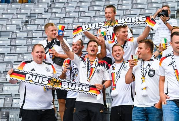 Fans of Germany during the UEFA EURO 2024 Group A match between Germany and Scotland, Munich Football Arena on June 14, 2024 in Munich, Germany Photo by Silas Schueller DeFodi Images Fans of Germany during the UEFA EURO 2024 Group A match between Germany and Scotland at Munich Football Arena on June 14, 2024 in Munich, Germany Photo by Silas Schueller DeFodi Images Defodi 0580950363st Defodi-738
