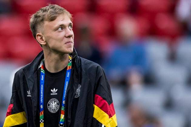 UEFA EURO 2024 Opening match Germany Scotland 14 06 2024 Maximilian Beier Germany, 14 at the pitch inspection UEFA EURO 2024 Opening match Germany Scotland Munich Football Arena, Munich on 14 06 2024 Copyright: xBEAUTIFULxSPORTS Wunderlx