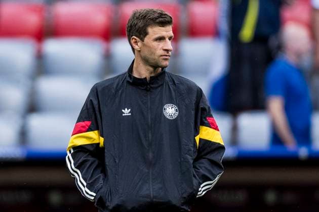 UEFA EURO 2024 Opening match Germany Scotland 14 06 2024 Thomas Müller Germany, 13 at the pitch inspection UEFA EURO 2024 Opening match Germany Scotland Munich Football Arena, Munich on 14 06 2024 Copyright: xBEAUTIFULxSPORTS Wunderlx