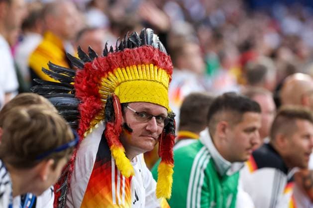 German fans, Germany vs Scotland, Football, UEFA Euro 2024, Group stage, 1 Matchday, 14 06 2024 DFB regulations prohibit any use of photographs as image sequences and or quasi video Muenchen Bayern Germany Copyright: xkolbert-press ChristianxKolbertx