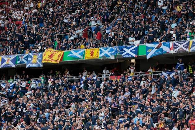 Germany v Scotland: Group A - UEFA EURO, EM, Europameisterschaft,Fussball 2024 Scottish fans before the UEFA EURO 2024 group stage match between Germany and Scotland at Munich Football Arena on June 14, 2024 in Munich, Germany. Munich Munich Football Arena Germany Germany Copyright: xRichardxSellers Sportsphoto APLx 14040485