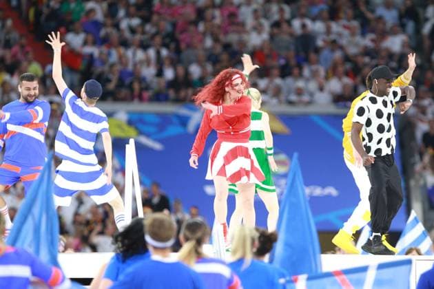 Munich, Bavaria, Germany, 14 06 2024 Allianz Arena European Football Championship 2024, Group A, Germany Scotland Opening ceremony before the opening match Dancers and acrobats present a show Copyright: xdtsxNachrichtenagenturx dts_40007