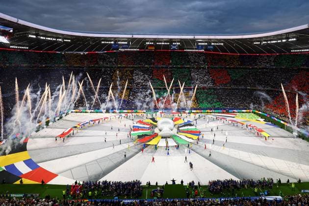The opening ceremony Germany v Scotland, UEFA European Championship, EM, Europameisterschaft 2024, Group A, Football, Munich Football Arena, Munich, Germany, 14 Jun 2024 EDITORIAL USE ONLY No use with unauthorised audio, video, data, fixture lists, club league logos or live services. Online in-match use limited to 120 images, no video emulation. No use in betting, games or single club league player publications. Copyright: xKieranxMcManus Shutterstockx 14523770au
