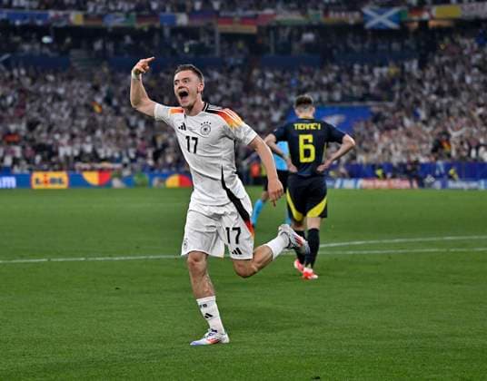 14 06 2024, Football UEFA EURO 2024, preliminary round, 1 match day, opening match Germany Scotland, in the Football Arena Munich Florian Wirtz Germany goal celebration