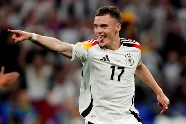Germany s Florian Wirtz celebrates after scoring 1-0 during the Euro 2024 soccer match between Germany and Scotland at the Allianz Arena , Munich, Germany - Friday 14 , June , 2024. - Soccer .  Copyright: xSpada LaPressex