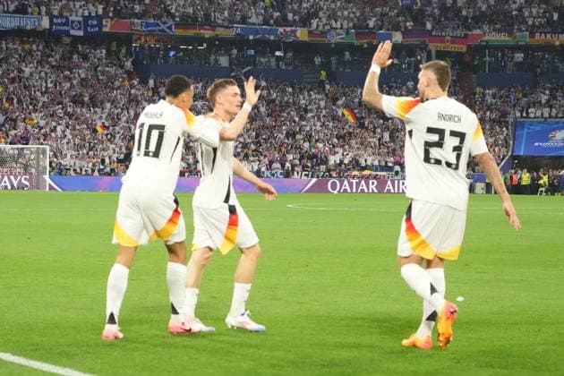 Florian Wirtz Germany Germany, 17 celebrate the goal, goal celebration for 1 0 Munich 14 06 2024 Germany vs Scotland, EURO2024 opening match, Group A, EM Arena Munich