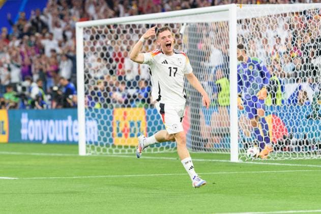 Florian Wirtz (17 Germany) celebrating the opeing goal of teh tournament during the UEFA EURO, EM, Europameisterschaft,Fussball 2024 Group A football match between Germany and Scotland at Arena Munich, Germany. (Sven Beyrich SPP) Copyright: xSvenxBeyrich SPPx spp-en-SvBe-20240614-D4S_2820