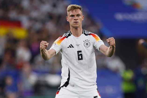 Germany v Scotland: Group A - UEFA EURO, EM, Europameisterschaft,Fussball 2024 Joshua Kimmich of Germany celebrates 1st goal during the UEFA EURO 2024 group stage match between Germany and Scotland at Munich Football Arena on June 14, 2024 in Munich, Germany. Munich Munich Football Arena Germany Germany Copyright: xRichardxSellers Sportsphoto APLx 14040492