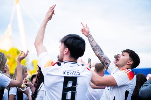 14 06 2024 Football, European Championship 2024 in Germany, Feature Germany Scotland German fans at the public viewing in the Fanzone Munich at the Olympiapark