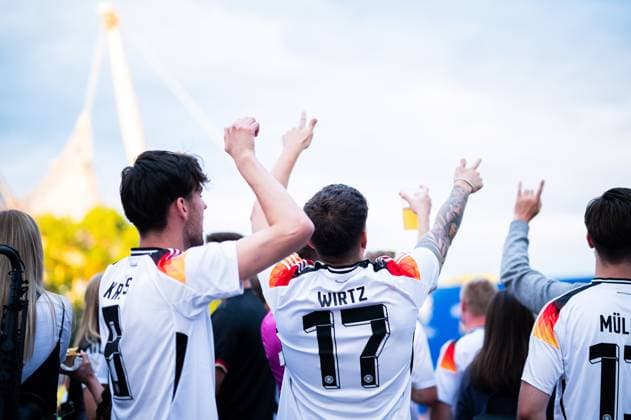 14 06 2024 Football, European Championship 2024 in Germany, Feature Germany Scotland German fans at the public viewing in the Fanzone Munich at the Olympiapark