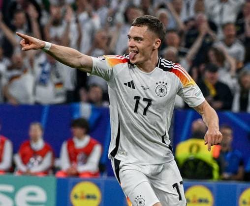 14 06 2024, xpsx, UEFA Euro 2024 preliminary round, Germany Scotland v l celebrate the goal, goal celebration for 1 0 goal scorer Florian Wirtz German national football team DFB DFL DFB REGULATIONS PROHIBIT ANY USE OF PHOTOGRAPHS as IMAGE SEQUENCES and or QUASI VIDEO Munich Bayern Germany DEU
