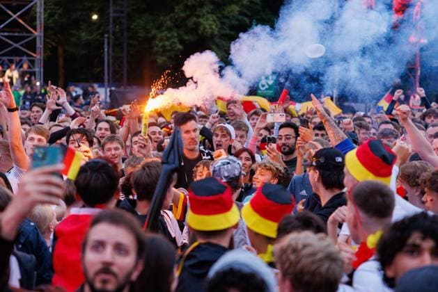 UEFA Euro 2024 Germany Scotland Fan Zone Berlin Brandenburg Gate 14 06 2024 Jamal Musiala Germany 10 impressions from the Fan Zone at the Brandenburg Gate in Berlin for the opening match of the European Championship between Germany and Scotland UEFA Euro 2024 14 06 2024 Copyright: xBEAUTIFULxSPORTS Hahnex