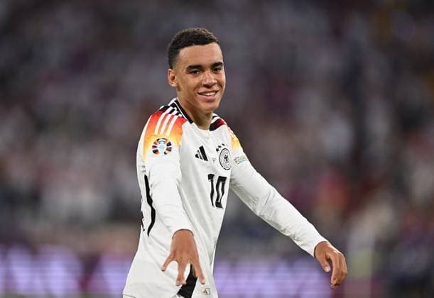 14 06 2024, xscotx, European Football Championship 2024, Germany Scotland, emspor, v l Jamal Musiala German national football team DFB celebrate the goal, The goal celebration for 2 0 Munich