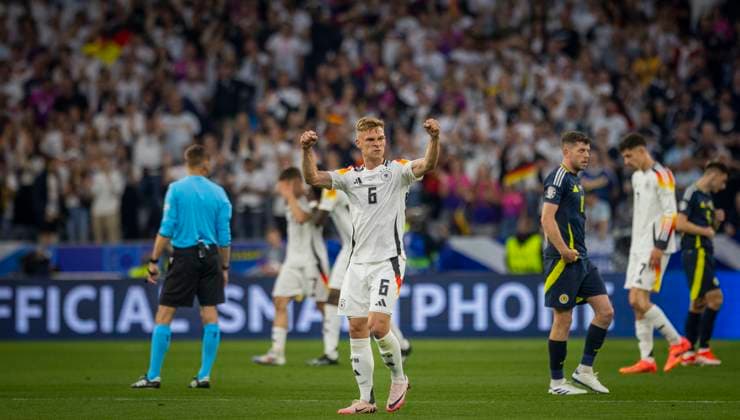 Munich, Germany 14th Jun 2024 Goal celebration by Joshua Kimmich DFB Germany Scotland Germany Scotland 14 06 2024