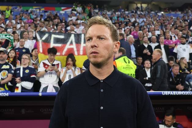 Germany coach Julian Nagelsmann Germany , Germany vs Scotland, Football, UEFA Euro 2024, Group stage, 1 Matchday, 14 06 2024 DFB regulations prohibit any use of photographs as image sequences and or quasi video Muenchen Bayern Germany Copyright: xkolbert-press ChristianxKolbertx