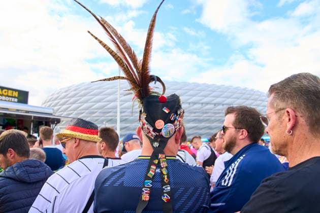 DFB and scotish fans in the group stage match GERMANY - SCOTLAND of the UEFA European Championships 2024 on Jun 14, 2024 in Munich, Germany.