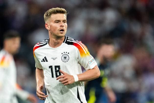 240614 Maximilian Mittelstädt of Germany during the UEFA Euro 2024 Football Championship match between Germany and Scotland on June 14, 2024 in Munich Photo Mathias Bergeld BILDBYRAN code MB MB0933 fotboll football soccer fotballs em europamästskap em uefa euro uefa european football championship euro 2024 deutschland germany scotland bbeng skottland  Copyright: MATHIASxBERGELD BB240614MB108