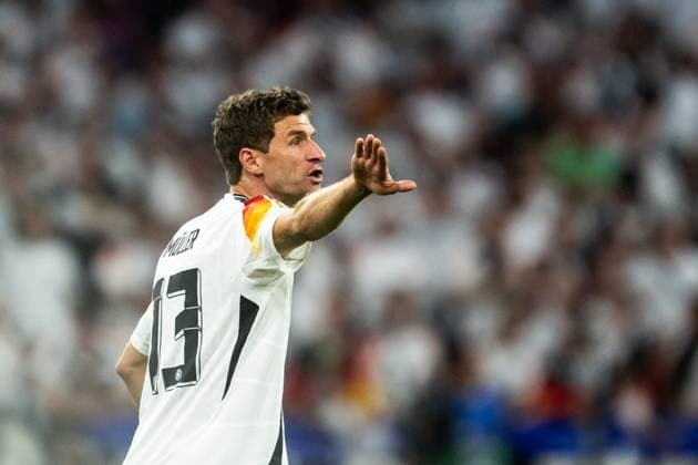 240614 Thomas Müller of Germany during the UEFA Euro 2024 Football Championship match between Germany and Scotland on June 14, 2024 in Munich Photo Mathias Bergeld BILDBYRAN kod MB MB0933 fotboll football soccer fotballs em europamästskap em uefa euro uefa european football championship euro 2024 tyskland germany scotland bbeng skottland  Copyright: MATHIASxBERGELD BB240614MB116