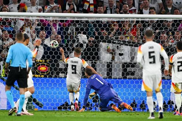 Euro 2024 Germany Scotland on 14 06 2024 at the Allianz Arena in Munich Goal for 5 0 Goalscorer Niclas Füllkrug Fuellkrug Germany with the goal for 5 0 MT