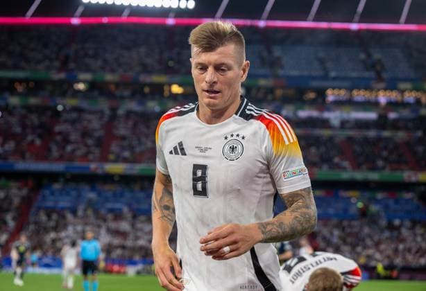 Football, Men, Season 2023 24, Euro 2024 Group A 1 Matchday in Munich, Germany Scotland, Toni Kroos Germany , 14 06 2024, Copyright: xMatthiasxKochx