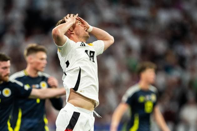 240614 Maximilian Mittelstädt of Germany during the UEFA Euro 2024 Football Championship match between Germany and Scotland on June 14, 2024 in Munich Photo Mathias Bergeld BILDBYRAN code MB MB0933 fotboll football soccer fotballs em europamästskap em uefa euro uefa european football championship euro 2024 deutschland germany scotland bbeng skottland  Copyright: MATHIASxBERGELD BB240614MB123