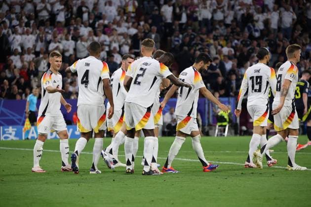 14 06 2024, Football, Men, UEFA European Championship 2024, Opening match, Group A, Germany Scotland, Goal celebration to 4 0, Goalscorer Niclas Fuellkrug Germany Munich Allianz Arena Bayern Germany EN Copyright: xSebastianxBachx