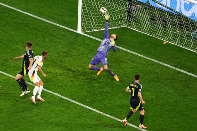Niclas Füllkrug of Germany scores but it is disallowed Germany v Scotland, UEFA European Championship, EM, Europameisterschaft 2024, Group A, Football, Munich Football Arena, Munich, Germany, 14 Jun 2024 EDITORIAL USE ONLY No use with unauthorised audio, video, data, fixture lists, club league logos or live services. Online in-match use limited to 120 images, no video emulation. No use in betting, games or single club league player publications. Copyright: xKieranxMcManus Shutterstockx 14523770cy