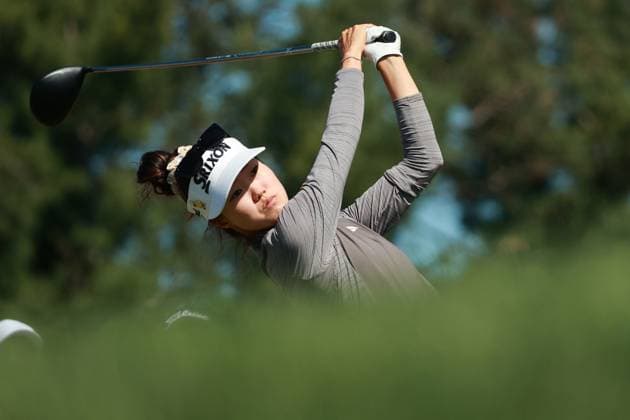 Meijer LPGA, Golf Damen Classic Grace Kim of Australia tees off on the second hole during Day Two of the Meijer LPGA Classic for Simply Give golf tournament at Blythefield Country Club in Belmont, MI, USA Friday, June 14, 2024. Belmont Michigan United States  Copyright: xJorgexLemusx originalFilename:lemus-meijerlp240614_npxTJ.jpg