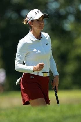 Meijer LPGA, Golf Damen Classic Azahara Munoz of Spain reacts to her birdie on the 10th green during Day Two of the Meijer LPGA Classic for Simply Give golf tournament at Blythefield Country Club in Belmont, MI, USA Friday, June 14, 2024. Belmont Michigan United States  Copyright: xJorgexLemusx originalFilename:lemus-meijerlp240614_npeaj.jpg
